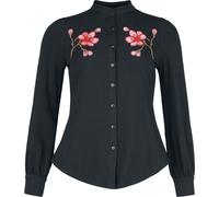 Pussy Deluxe Asia Dreams Flowers Blouse Longsleeve black M