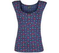 Pussy Deluxe Cat Paws & Cherries Girl Shirt T-Shirt blue XL