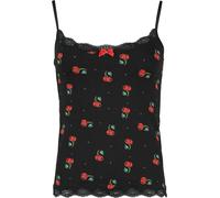 Pussy Deluxe Cherries Classic Top Top black red XXL