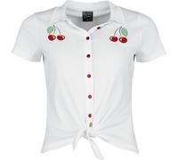 Pussy Deluxe Cherry Tie-Front Blouse Blouse white XXL