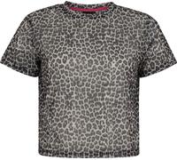 Pussy Deluxe Cropped Mesh Top with Leopard Print T-Shirt multicolour S