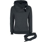 Pussy Deluxe Dots sweater with scarf collar Hoodie black L