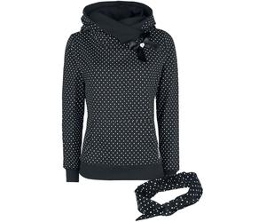 Pussy Deluxe Dots sweater with scarf collar Hoodie black S