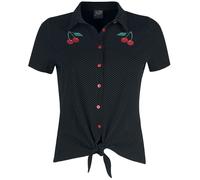 Pussy Deluxe Dotties Cherry Blouse Blouse black white XS