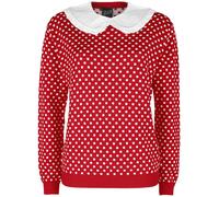 Pussy Deluxe Dotties Knit Pullover & Collar Knit jumper red white XS