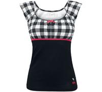 Pussy Deluxe Evie Shirt Plaid T-Shirt black white M