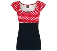 Pussy Deluxe Red Dots Basic Shirt T-Shirt black red L