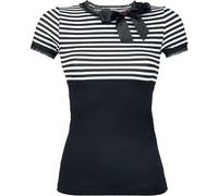 Pussy Deluxe Stripey T-Shirt black white XS