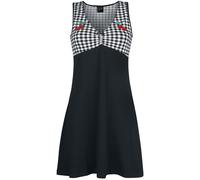 Pussy Deluxe Vichy Cherry Dress Midi Dress black white XL