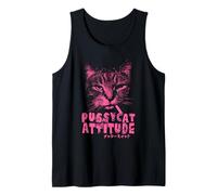 Pussycat Attitude Sarcastic Smoking Cat Humor Tank Top