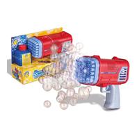 PUSTEFIX Bubble Party Bazooka, 70ml Bubble Solution, Colourful Bubbles, Made in Germany, Soap Bubbles Toy for Children's Birthdays, Weddings, Parties for Children and Adults
