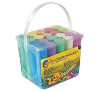Pustefix Malefix Street Painting Chalk | Pack of 20 | Painting Chalk for Children and Adults | Variety of Colours | Bright and Strong | Water-Soluble | For Street and Yard