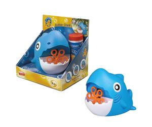 PUSTEFIX Mini Bubble Machine Shark, 70ml Bubble Solution, Colourful Bubbles, Made in Germany, Soap Bubbles Toy for Children's Birthdays, Weddings, Parties for Children and Adults