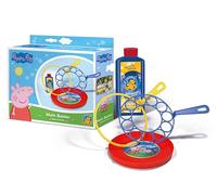PUSTEFIX Peppa Pig Multi Bubbler, 250ml Bubble Solution, Large Wand and Multi Bubble Wand, Colourful Bubbles, Made in Germany, Toy for Children's Birthdays, Weddings, Parties