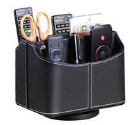 PUSU Remote Control Holder, 360 Degree Swivel TV Remote Caddy, Desk Supply Organizer Decorate Home Office Desk,Coffee Table, Bedside Table, Storage for TV/Media Controller,Phone, Ipad, Glasses,Pen