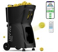 PUSUN PP-SAMRT PRO-【Smart Pickleball Machine】 80+ Ball Capacity | 5-6 Hours Battery Life | Speed 20-120km/h | 20 Landing Points | 12 Fixed Modes | Internal Spin Serve | APP Control (Black)