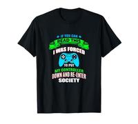 Put Controller Down Re-Enter Society Funny Gamer T-Shirt