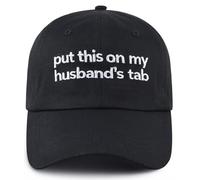 Put It On My Hubby's Tab Hat for Women Men, Funny Adjustable Cotton Embroidered Husband Wife Baseball Cap