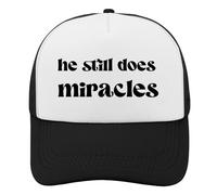 Put It on My Husband's Tab Hat - Funny Trucker Hats for Women,Womens Mesh Snapback Cap for Wife, Mom - Inappropriate Gift, He Still Does Miracles-black, One Size