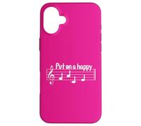 Put on a Happy Face Sheet Music Notes Case for iPhone 16 Plus