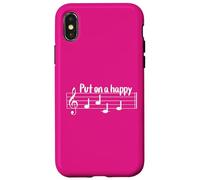 Put on a Happy Face Sheet Music Notes Case for iPhone X/XS