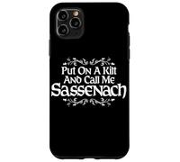 Put On A Kilt and Call Me Sassenach Thistle White Print Case for iPhone 11 Pro Max