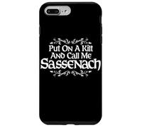 Put On A Kilt and Call Me Sassenach Thistle White Print Case for iPhone 7 Plus/8 Plus