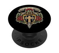 Put On The Full Armor Of God Graphic Christian Trad Style PopSockets Adhesive PopGrip