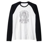 Put On The Whole Armour of God Faith Warrior Design Raglan Baseball Tee