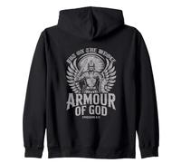 Put On The Whole Armour Of God Faith Warrior Design Zip Hoodie