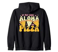 Put Some Aloha On Pizza Kawaii Pizza Slices Pizza Hawaii Zip Hoodie