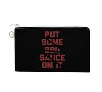 Put Some BBQ Sauce On It Coin Purse Fashion Canvas Pouch Portable Wallet Makeup Bag for Men Women