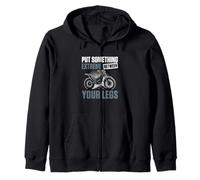 Put Something Extreme Between Your Legs A Moto Trial Rider Zip Hoodie