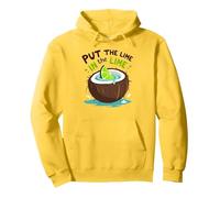 Put The Lime In The Lime Tropical Cocktail Fun Pullover Hoodie, Adult Unisex, Lemon, XXL