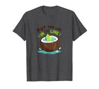 Put The Lime in The Lime Tropical Cocktail Fun T-Shirt, Men, Dark Heather Grey, 6XL