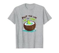 Put The Lime in The Lime Tropical Cocktail Fun T-Shirt, Men, Heather Grey, 6XL