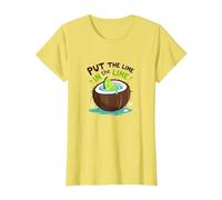 Put The Lime in The Lime Tropical Cocktail Fun T-Shirt, Women, Lemon, 3XL