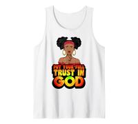 Put Your Full Trust in God Melanin Sista Christian Black Tank Top
