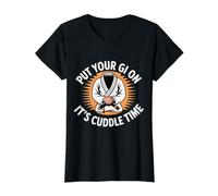 Put Your Gi On It's Cuddle Time - Value Graphic T-Shirt, Women, Black, XS