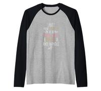 Put Your Hair Up in A Bun Drink Some Coffee and Handle It Raglan Baseball Tee