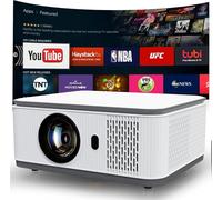 Putbecy Projector with 50000 Lumen, 4K Projector WIFI and Bluetooth, 1080P Smart Movie Auto Keystone Quad-Core Compatible for iOS/Android/USB/HDMI/TV Stick