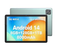 PUTECCH Tablets 10.1 inch Android 14 Tablet 2024 Newest,1280 * 800 FHD IPS Tablet PC(Green)