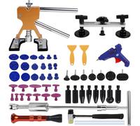 Putentfun 66 Pieces Dent Repair Kit Car, Paintless Dent Repair Kit with T-Hammer Bridge Puller, Dent Lifter for Body Dents, Hail Damage, Door Dents