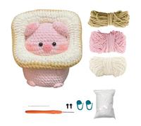Putentfun Complete Crochet Kit for Beginners,Beginner Animal Crochet Kit,Knitting kit with Easy Colorful Yarn with Step-by-Step Video Tutorials,Ideal Creative DIY Gift for Adult Kids