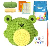 Putentfun Complete Crochet Kit for Beginners,Beginner Animal Crochet Kit,Knitting kit with Easy Colorful Yarn with Step-by-Step Video Tutorials,Ideal Creative DIY Gift for Adult Kids