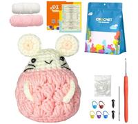 Putentfun Complete Crochet Kit for Beginners,Beginner Animal Crochet Kit,Knitting kit with Easy Colorful Yarn with Step-by-Step Video Tutorials,Ideal Creative DIY Gift for Adult Kids