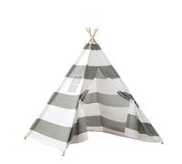 Putentfun Kids Teepee Tent with Window & Color Flag &Carry Bag,Teepee Tent for Kids,Portable Foldable Children Play Tents Indoor Outdoor,Stripe Canvas Playhouse Toy,Toddler Tents for Girls & Boys