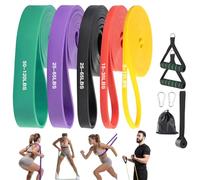 Putentfun Pull Up Bands Set, 5 Different Levels Resistance Band Pull Up for Calisthenics, CrossFit, Powerlifting, Muscle Toning, Yoga, Stretch Mobility, Pull Up Assistance Bands