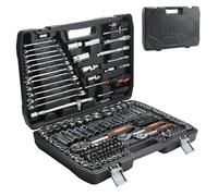 Putentfun Socket Set - Comprising Socket Wrench, Sockets, Extension Bars, Ratchets and Torx - Wrench Set and Screwdriver Bit Sets with Carry Case - 216-Piece Ratchet Collcection with Drill Bits