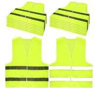 Puteraya 16 Pcs Adult High Visibility Safety Vest Bulk Reflective Mesh Security Vest Adjustable Hi Vis Mesh Vest with Reflective Strips for Men Women Outdoor Works